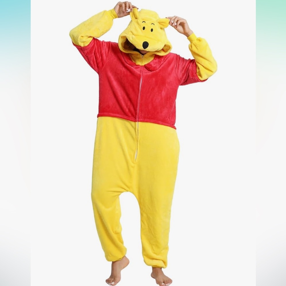 Winnie the Pooh adult unisex  Hooded Onesie Halloween costume men’s women’s